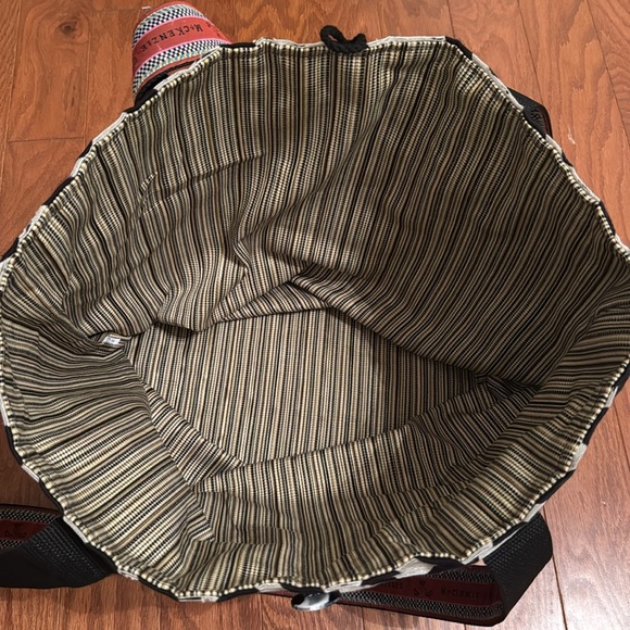 Mackenzie Childs PICK A POCKET TOTE BAG Signature Handles & Brass Plate - Picture 6 of 13